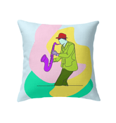 Male Saxophonist Indoor Pillow - Beyond T-shirts